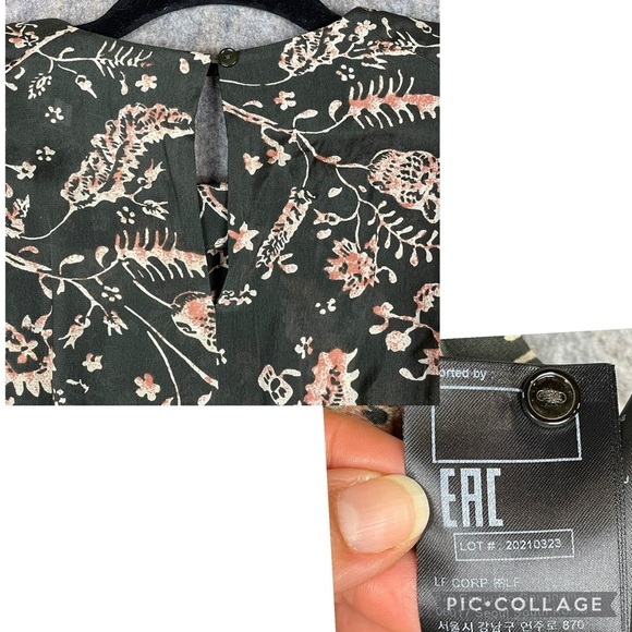 Ba&sh Costel Floral Faux Wrap Long Sleeve Mini Polished Date Night Dress - Sz 8 - Picture 11 of 16